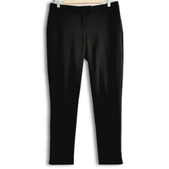 THEORY | Ibbey 2 Urban Ankle Crop Trousers Dress Pants Black Sz 10 - Picture 1 of 13